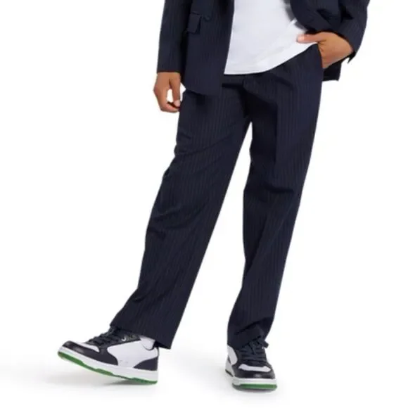 BOSS - Pinstripe Dress Pants - Navy